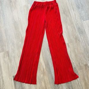 Pleated Casual High Waisted Wide Leg Pants